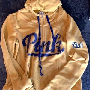 Quarter Zip Pink Hoodie